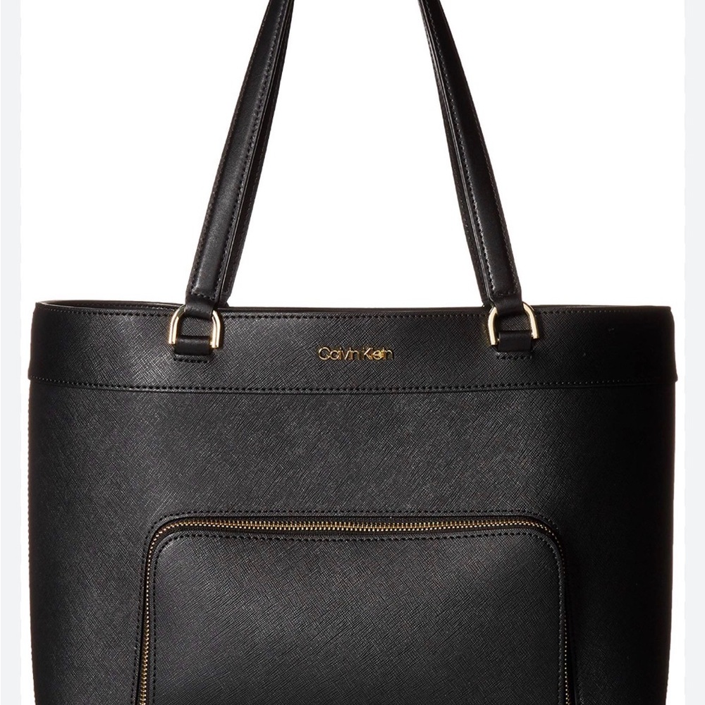 Calvin Klein Black Tote with Gold Accents